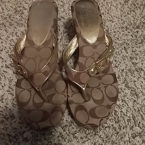 Coach wedge sandals